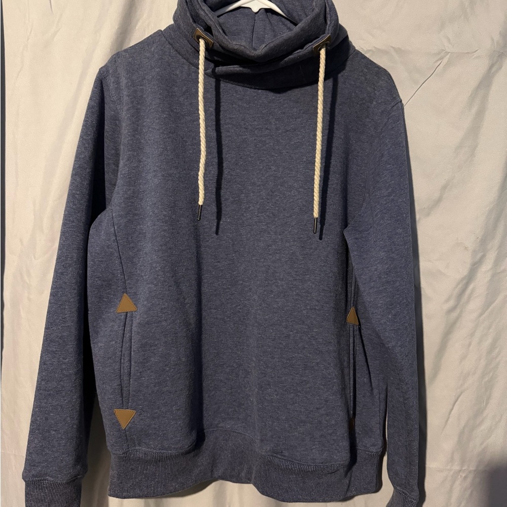 Cozy Blue sweatshirt pullover with Drawstrings